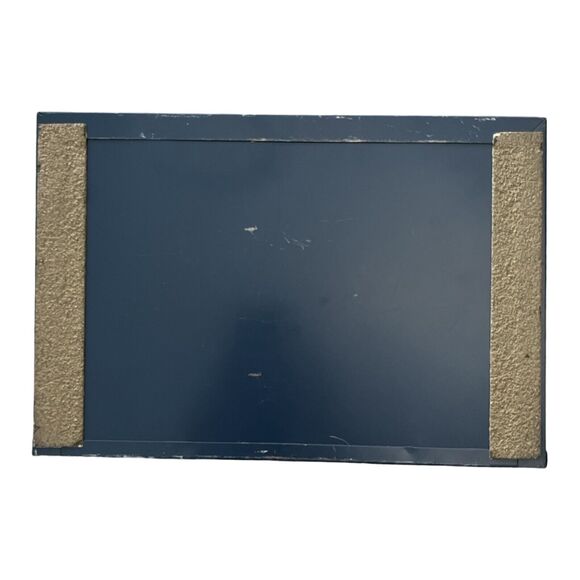 Vintage Hilton Carte Blanche Credit Card Application Blue Yellow Tin Box 50s 60s - Picture 7 of 10